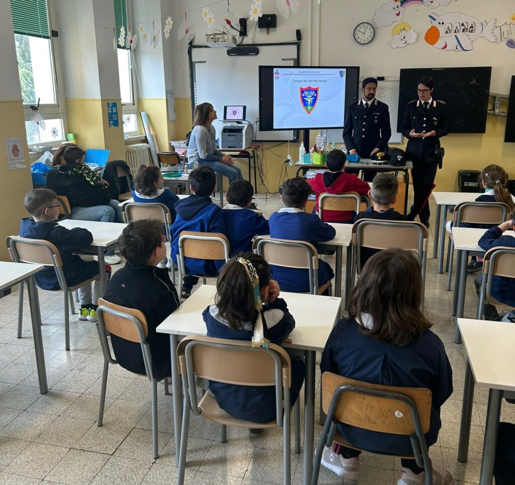 “Oceani di plastica”. Gli alunni della Scuola Primaria incontrano i Carabinieri forestali nell’ambito del “Progetto libro”