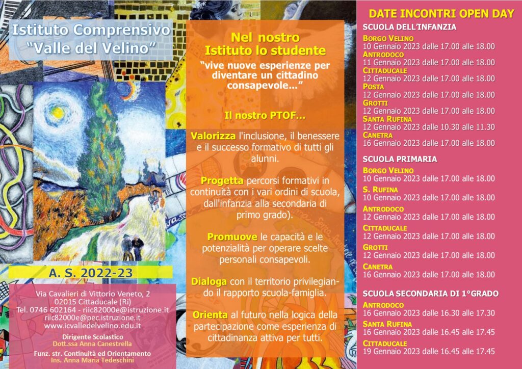 Open Day: tutte le date e gli orari